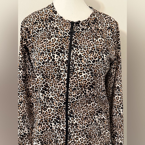 Betsey Johnson Rash Guard Leopard Print - Picture 2 of 8